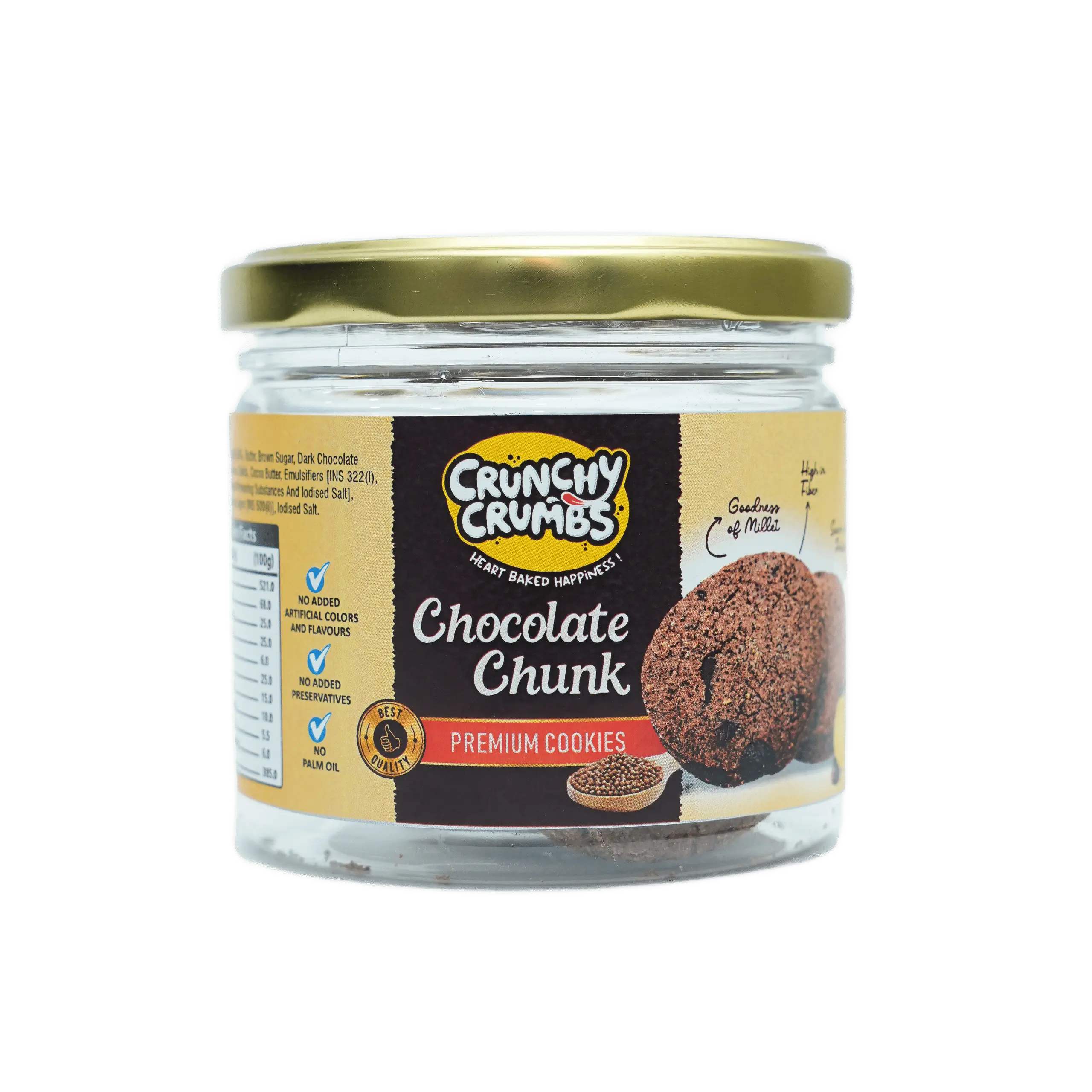 Crunchy Crumbs Chocolate Millet Cookies product pack